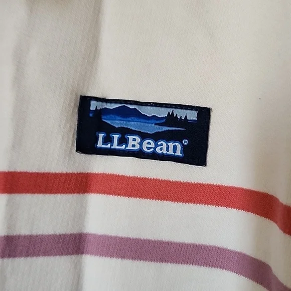 Large LL Bean Striped pullover - Picture 3 of 6